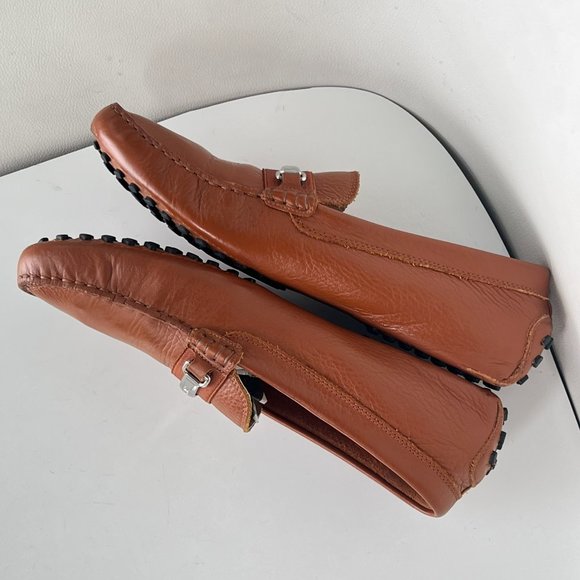 LACOSTE Men\'s Ansted Craft Tan Leather Loafer Driving Shoes Size 11.5 main image 10